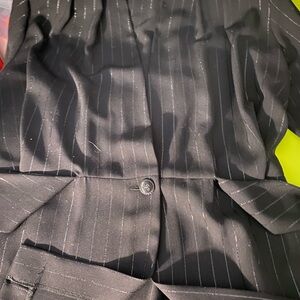 Women's Black Pinstripe Blazerblack blazer with shiny stripes